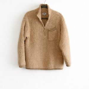 Aerie Cream Quarter Zip Sweater